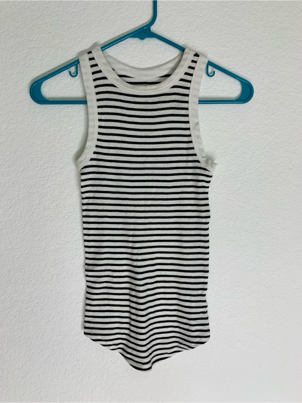 A New Day Striped Sleeveless Tank Top - Black & White